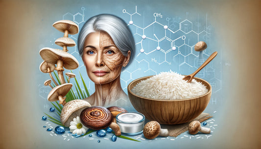 The Science Behind Anti-Aging and Skin Brightening Benefits of Reishi, Chaga, and Rice Water